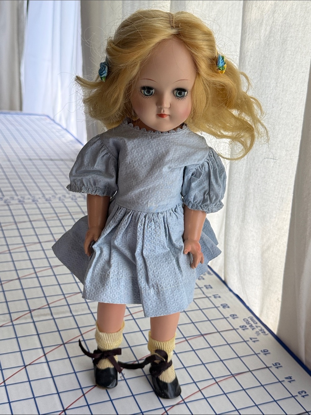 Vintage Ideal Toni Doll P-91 15” Blonde Sleep Eyes Original Tagged Dress Shoes